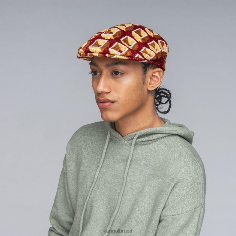 chapelaria | Kangol unissex veludo vermelho placa mãe 504 Z4880110