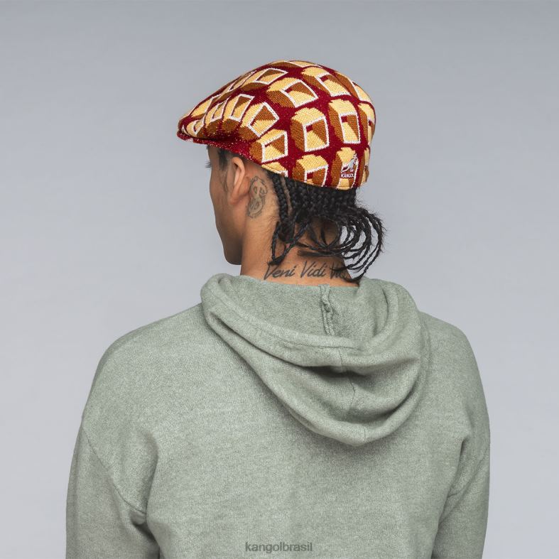 chapelaria | Kangol unissex veludo vermelho placa mãe 504 Z4880110