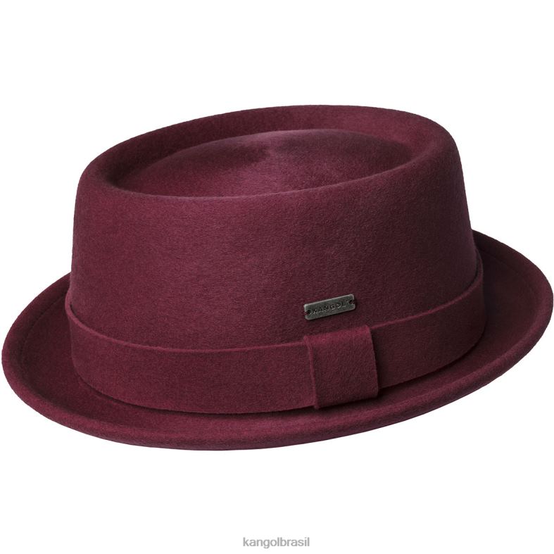 chapelaria | Kangol unissex veludo vermelho torta de carne de porco polida Z4880804