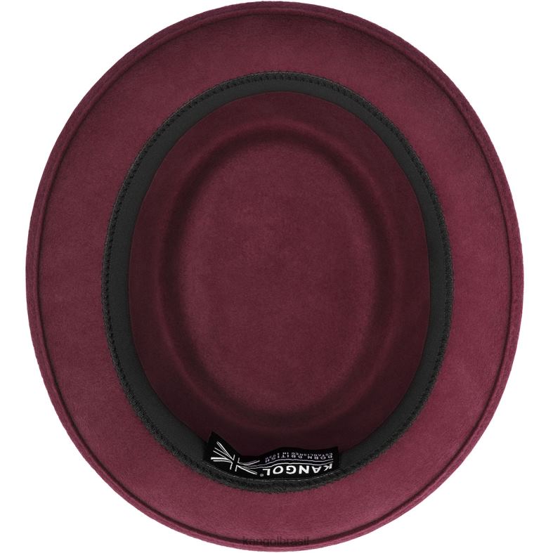 chapelaria | Kangol unissex veludo vermelho torta de carne de porco polida Z4880804