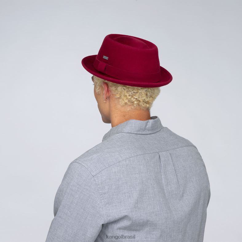 chapelaria | Kangol unissex veludo vermelho torta de carne de porco polida Z4880804