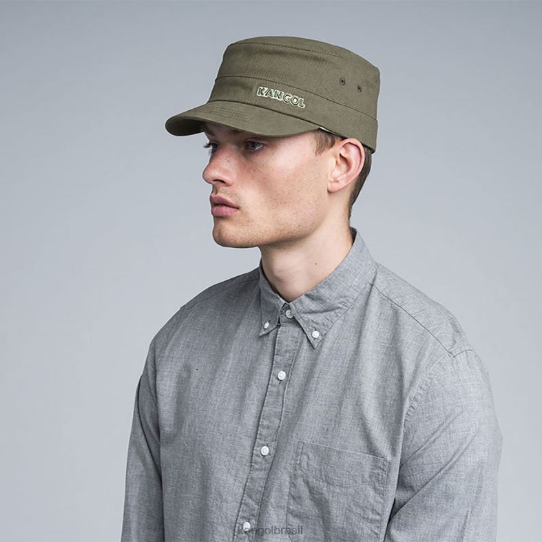 chapelaria | Kangol unissex verde boné do exército de sarja de algodão Z4880261