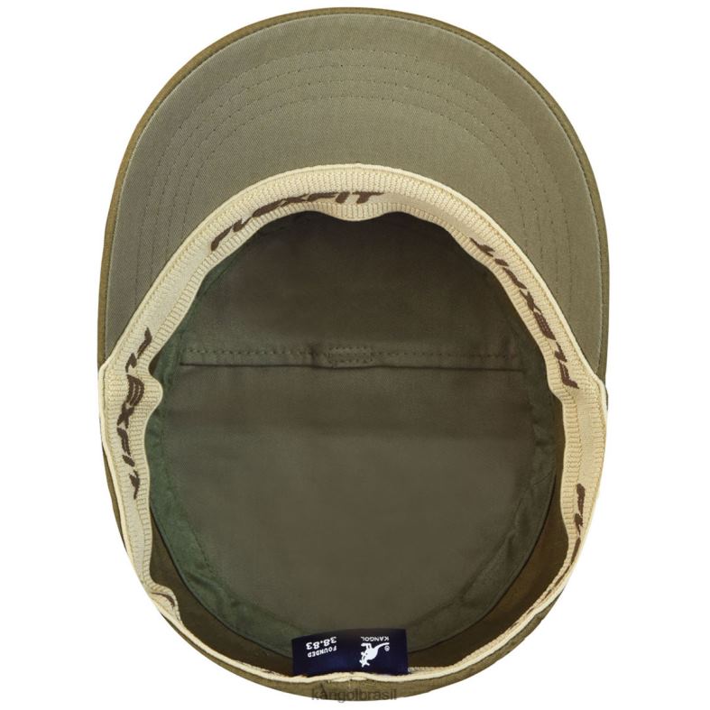 chapelaria | Kangol unissex verde boné do exército ripstop Z4880268