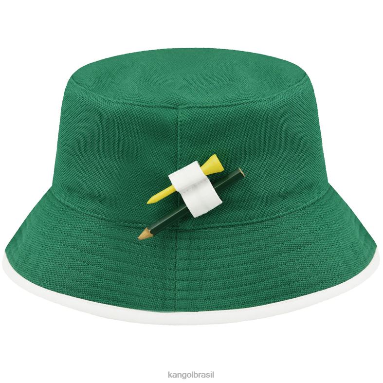 chapelaria | Kangol unissex verde branco balde reversível de golfe Z4880468