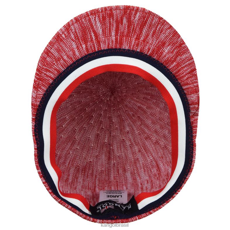 chapelaria | Kangol unissex vermelho branco trópico patriota 504 Z488017
