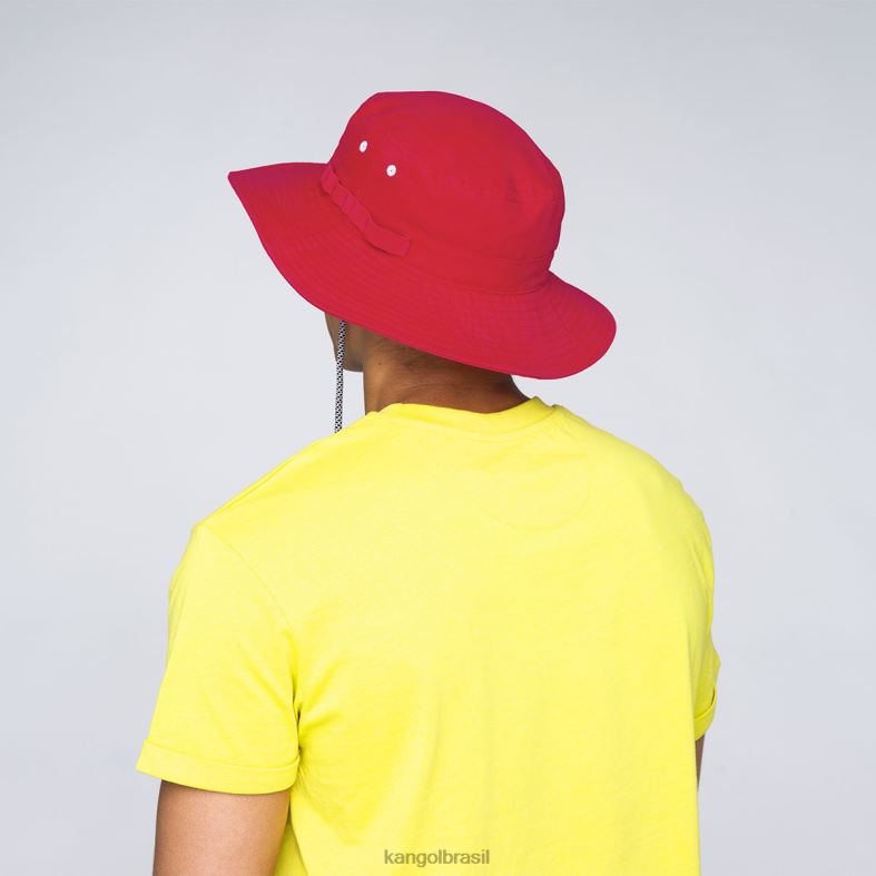 chapelaria | Kangol unissex vermelho chapéu de selva de cabos utilitários Z4880501