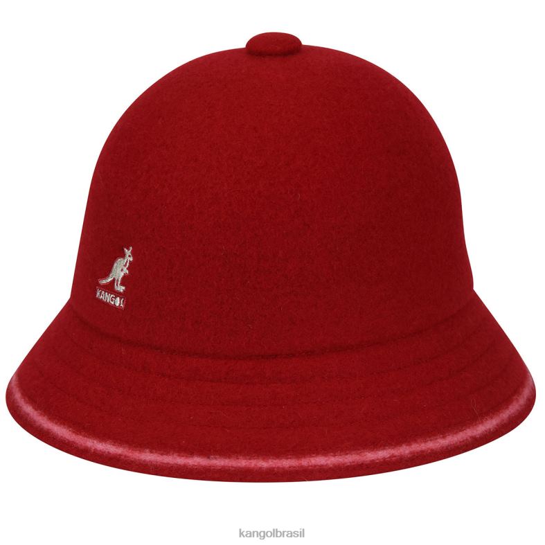 chapelaria | Kangol unissex vermelho/esbranquiçado listra casual Z4880741