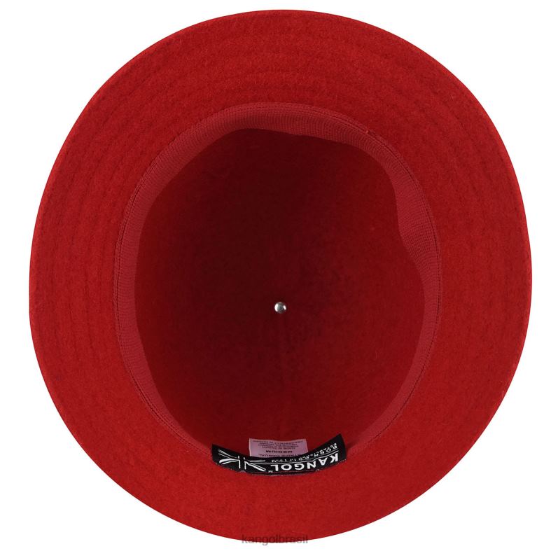 chapelaria | Kangol unissex vermelho/esbranquiçado listra casual Z4880741