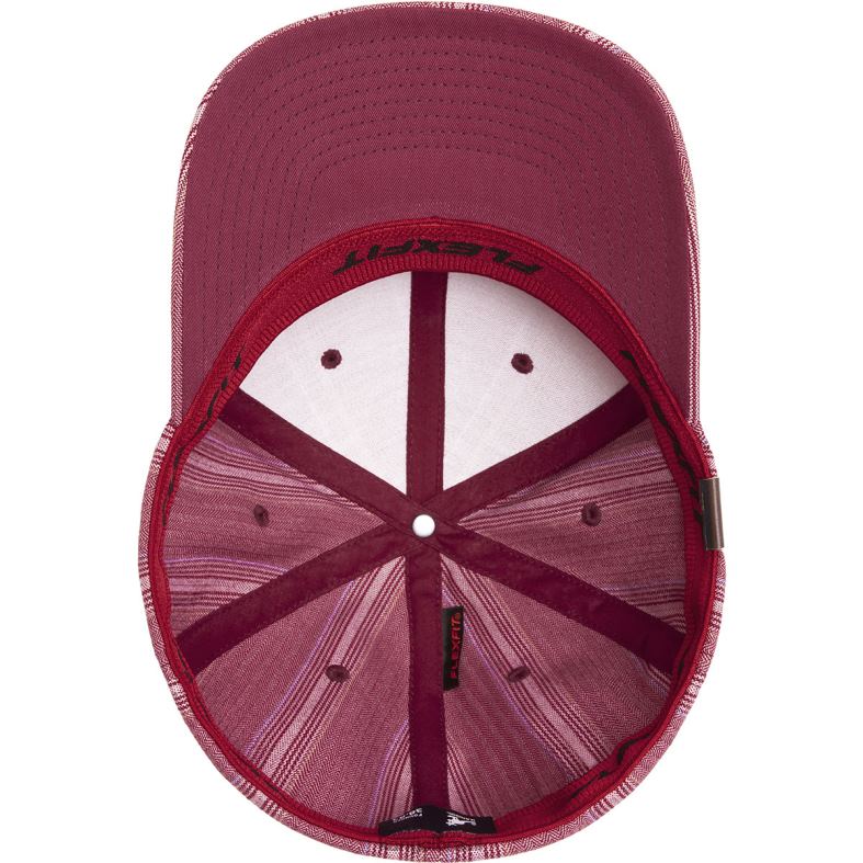chapelaria | Kangol unissex vermelho listrado variegado padrão de beisebol flexfit Z4880371
