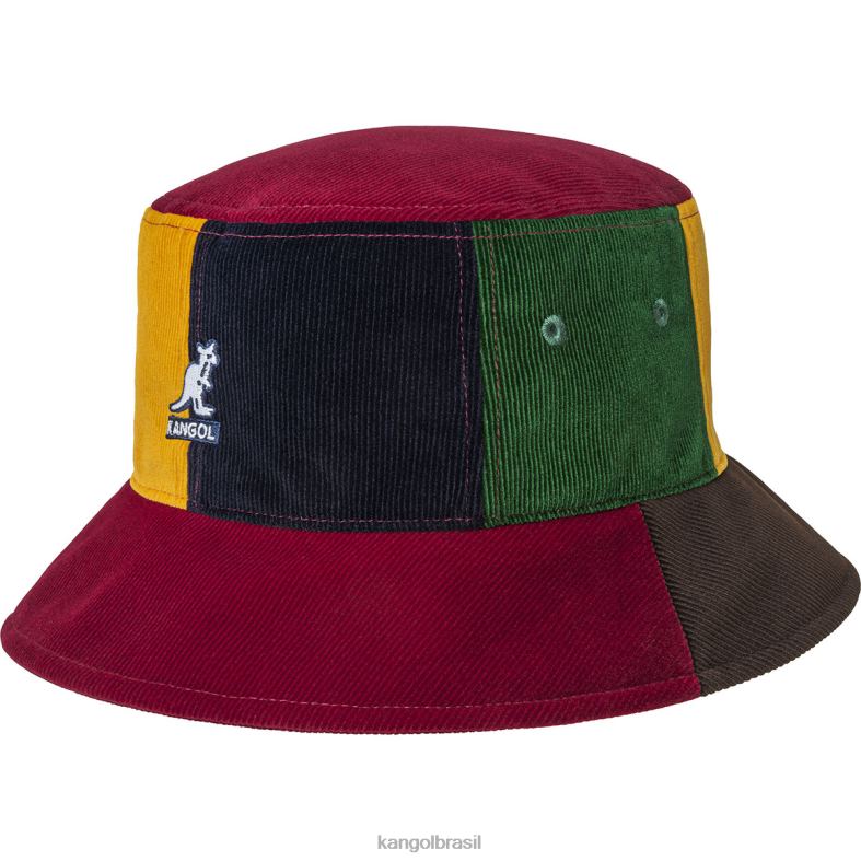 chapelaria | Kangol unissex vermelho multi balde de pops de contraste Z4880551