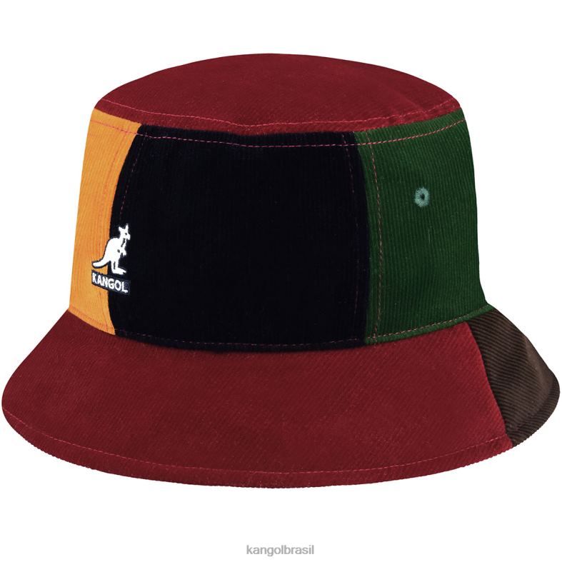 chapelaria | Kangol unissex vermelho multi balde de pops de contraste Z4880551