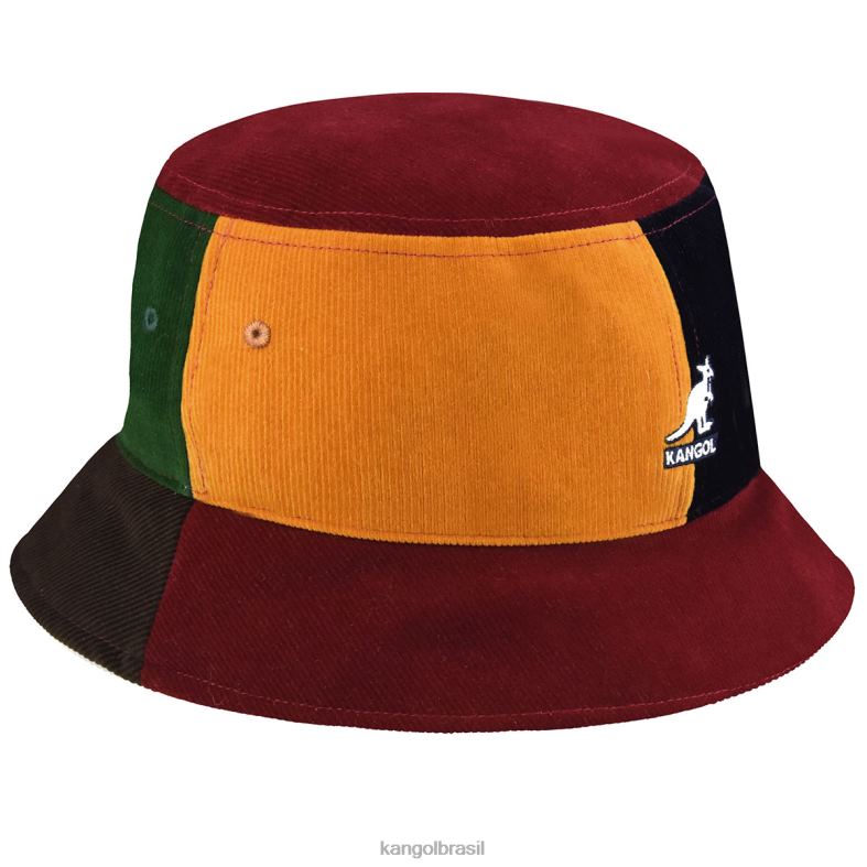 chapelaria | Kangol unissex vermelho multi balde de pops de contraste Z4880551