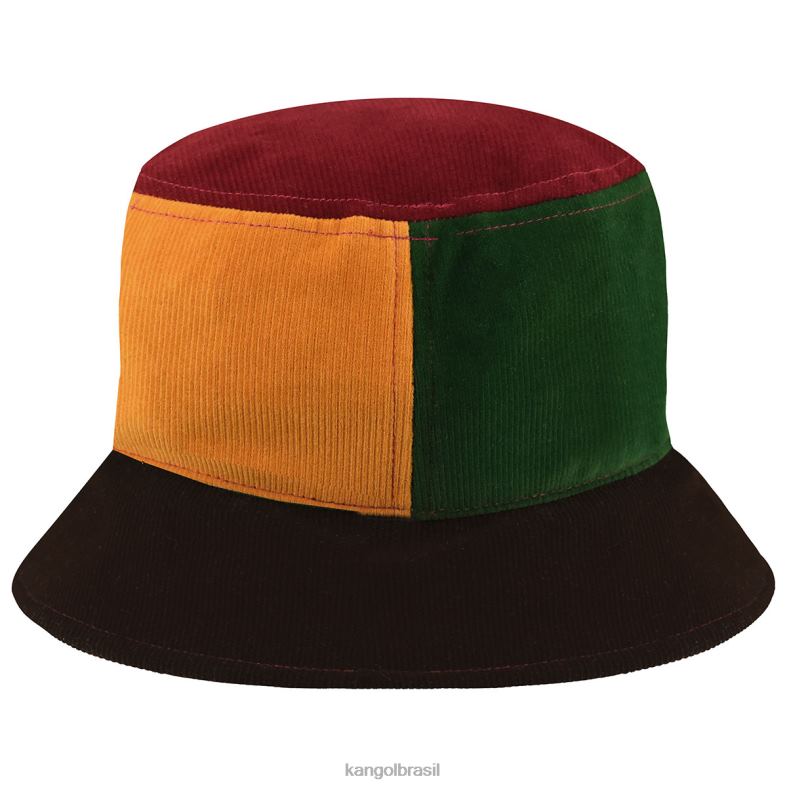 chapelaria | Kangol unissex vermelho multi balde de pops de contraste Z4880551