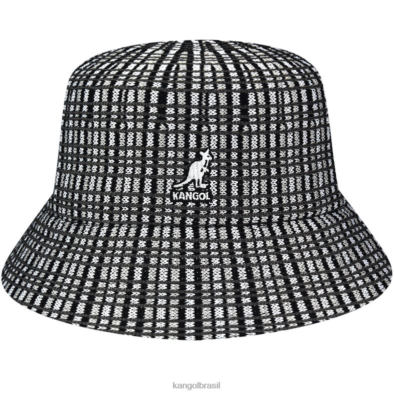 chapelaria | Kangol unissex xadrez preto balde xadrez preparatório Z4880479