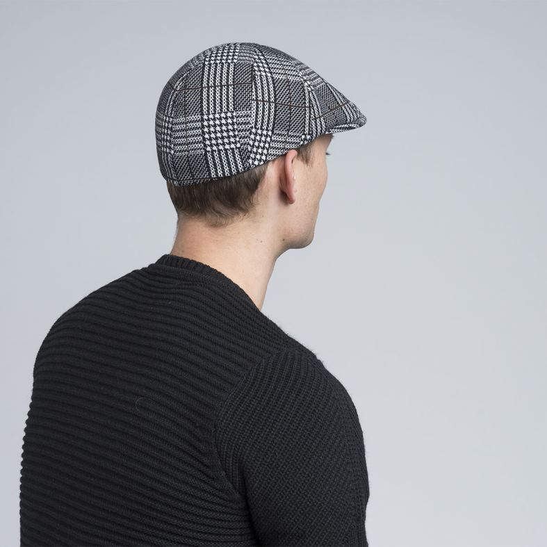 chapelaria | Kangol unissex xadrez preto boné flexfit padrão Z4880773