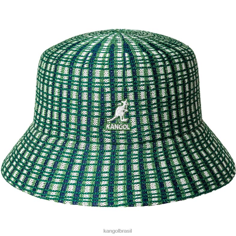 chapelaria | Kangol unissex xadrez verde balde xadrez preparatório Z4880480