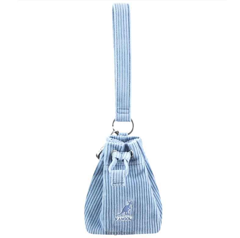 acessórios | Kangol unissex azul melange mini bolsa bucket chaveiro de veludo cotelê Z48801247