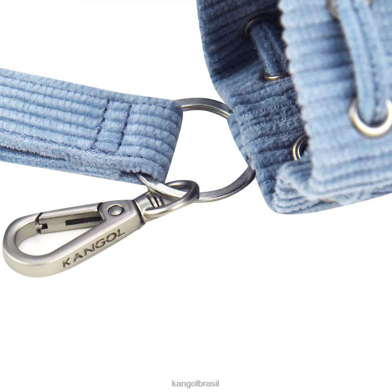 acessórios | Kangol unissex azul melange mini bolsa bucket chaveiro de veludo cotelê Z48801247