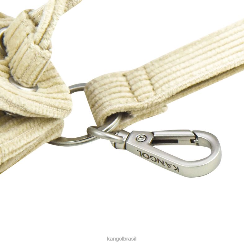 acessórios | Kangol unissex bege mini bolsa bucket chaveiro de veludo cotelê Z48801245