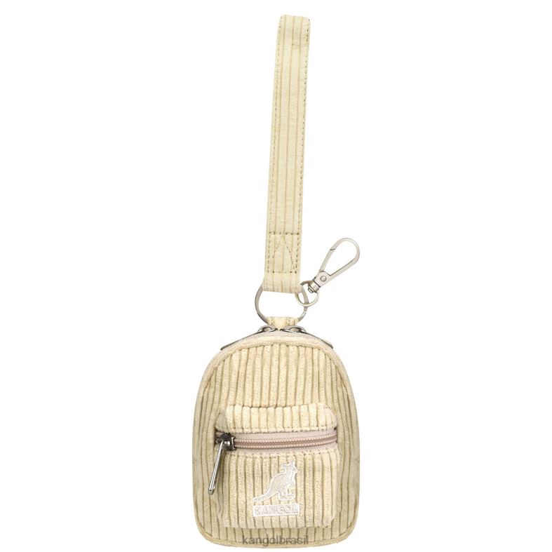 mini bolsa | Kangol unissex bege charme cordão v mini bolsa Z48801248