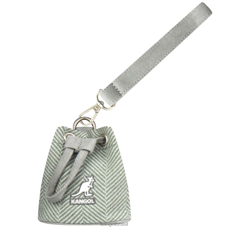 mini bolsa | Kangol unissex hortelã charme de mini bolsa de espinha de peixe Z48801258