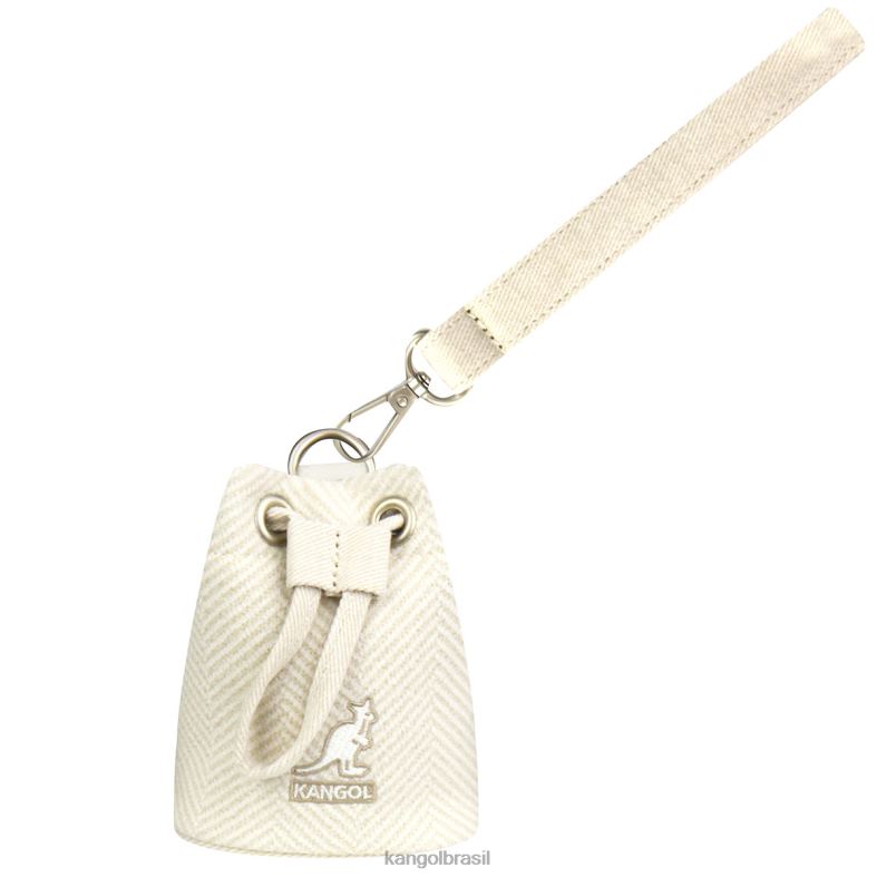 mini bolsa | Kangol unissex marfim charme de mini bolsa de espinha de peixe Z48801257