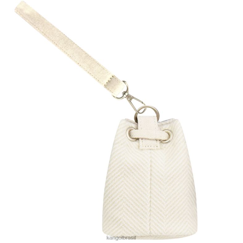 mini bolsa | Kangol unissex marfim charme de mini bolsa de espinha de peixe Z48801257