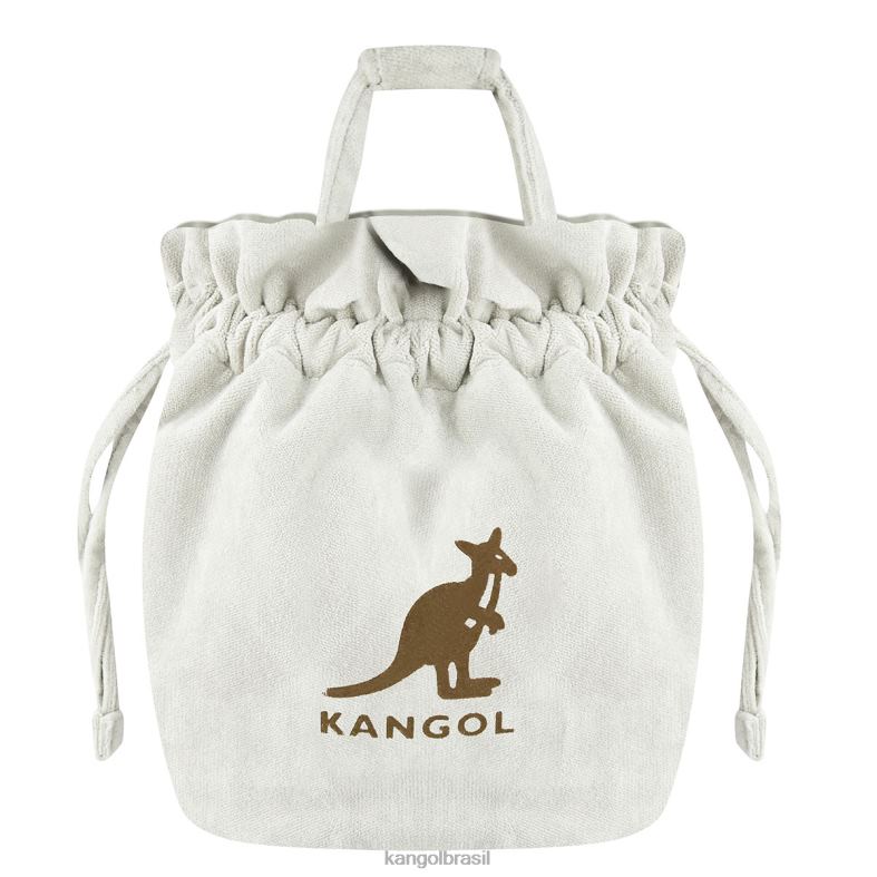 acessórios | Kangol unissex marfim bolsa de cordão de veludo Z4880992