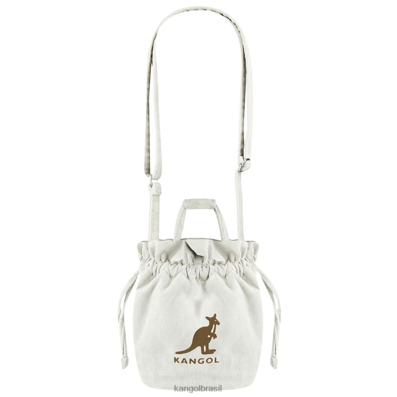 acessórios | Kangol unissex marfim bolsa de cordão de veludo Z4880992
