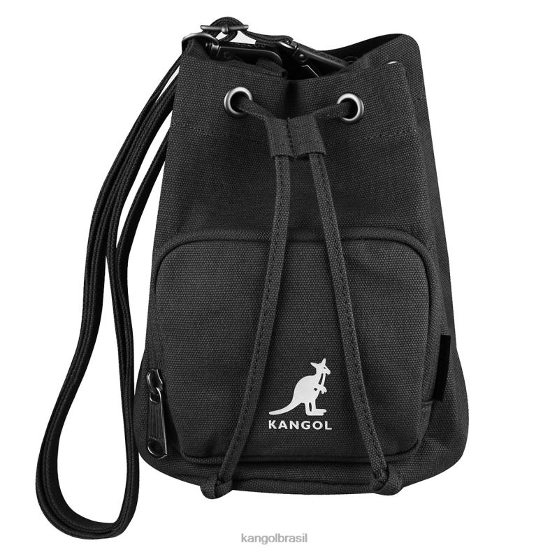 acessórios | Kangol unissex preto saco de balde de lona da sorte Z4880939