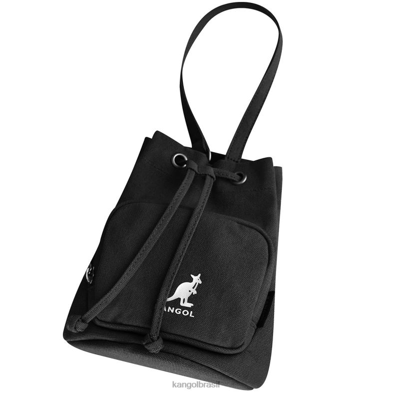 acessórios | Kangol unissex preto saco de balde de lona da sorte Z4880939