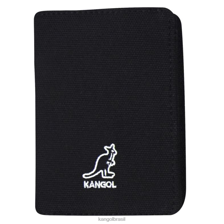acessórios | Kangol unissex preto titular do cartão de 2 vias Z48801254