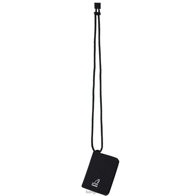 acessórios | Kangol unissex preto titular do cartão de 2 vias Z48801254
