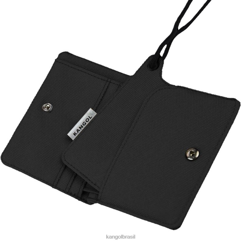 acessórios | Kangol unissex preto titular do cartão de 2 vias Z48801254