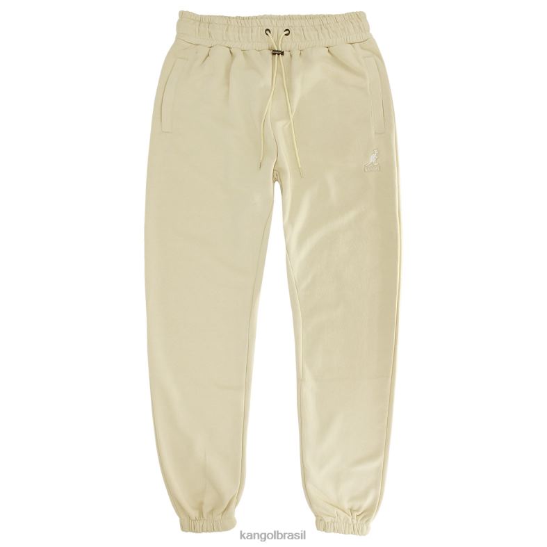 calças | Kangol homens creme jogger bordado Z48801055