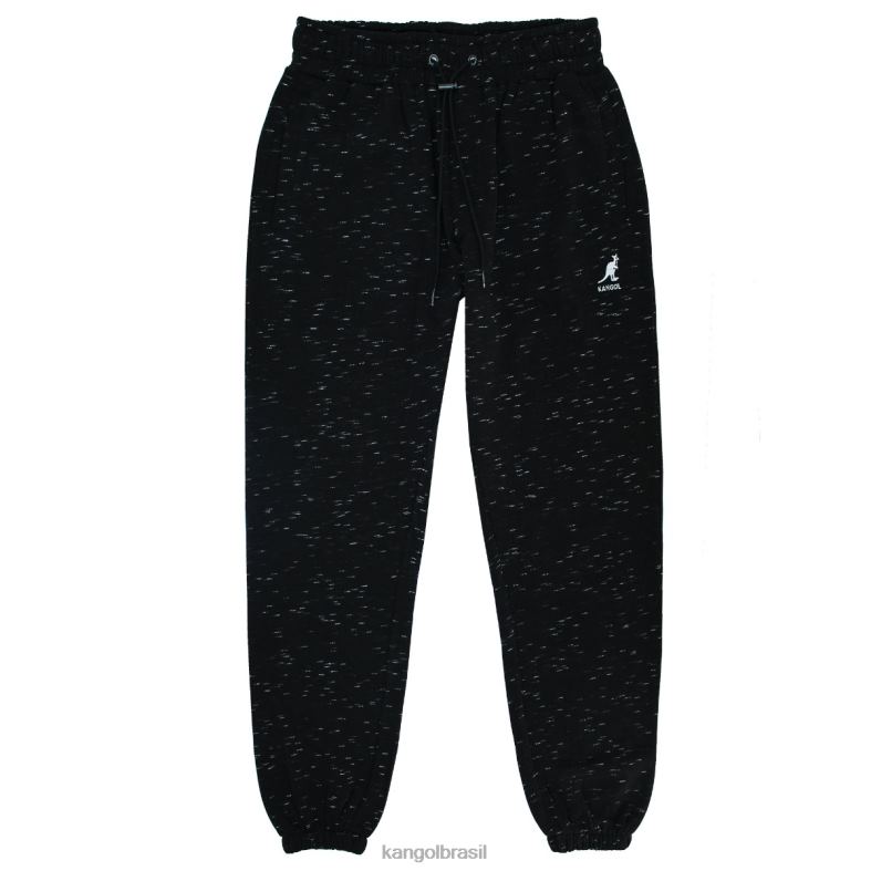 calças | Kangol homens injeção preta jogger bordado Z48801062