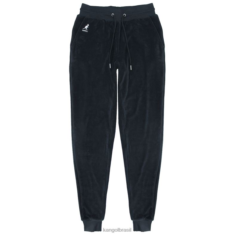 calças | Kangol mulheres beleza Negra calça jogger de tecido felpudo Z48801051