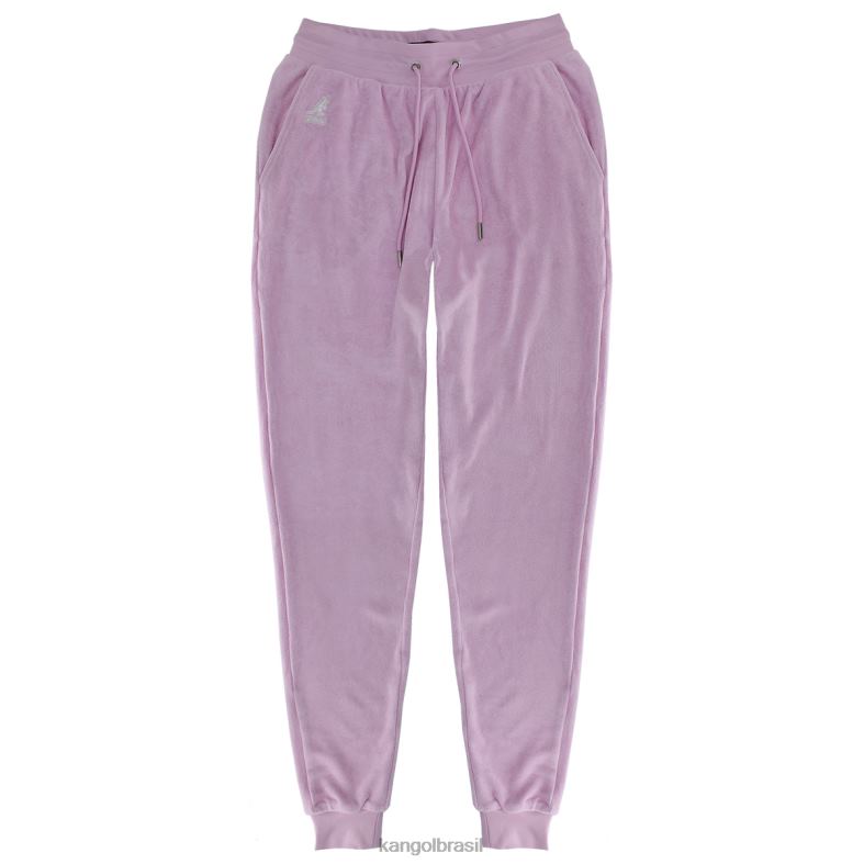 calças | Kangol mulheres pirueta rosa calça jogger de tecido felpudo Z48801053