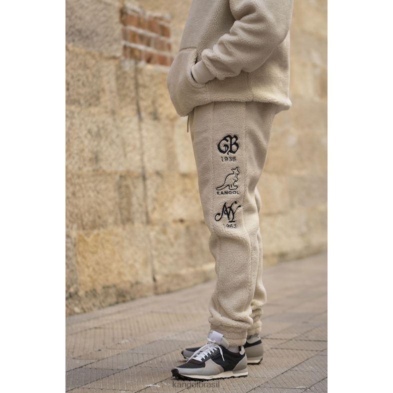 calças | Kangol unissex bege corredor sherpa Z48801082