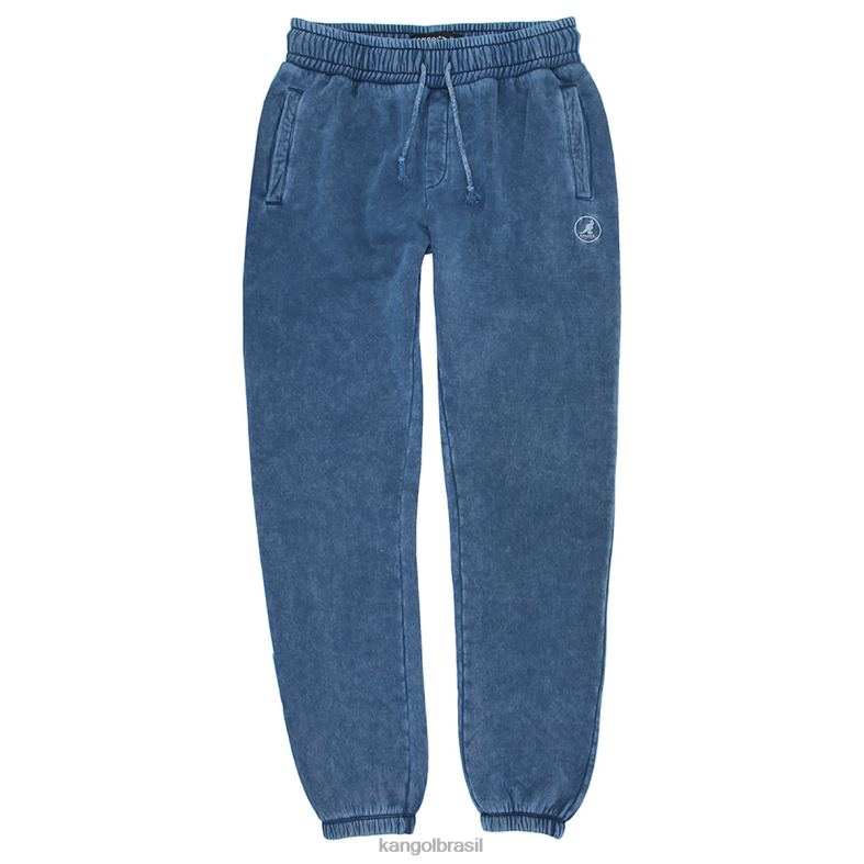 calças | Kangol unissex lavagem de jeans calça jogger bordada acid trip Z48801005