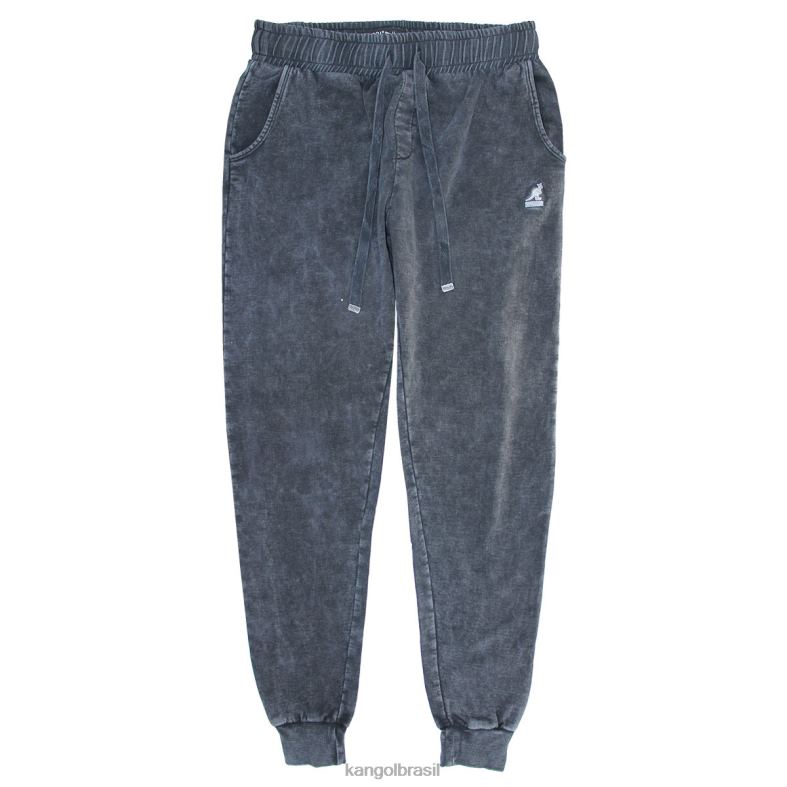 calças | Kangol unissex obsidiana joggers de lavagem ácida Z48801020