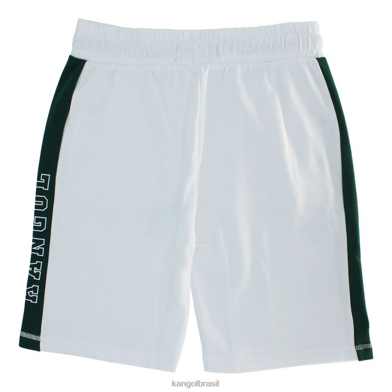 calças | Kangol homens branco/verde escuro calção de tênis Z48801077