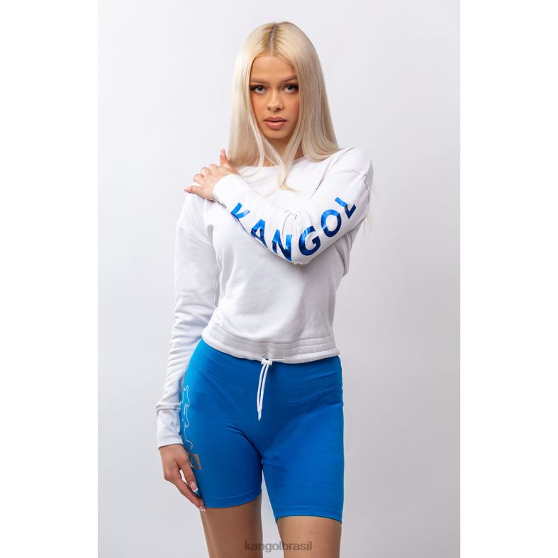 calças | Kangol unissex bandeirola índigo shorts de motociclista Z48801002