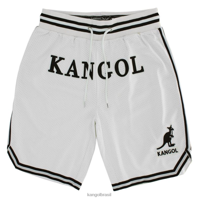 calças | Kangol unissex branco calções de basquete do dia do jogo Z48801012