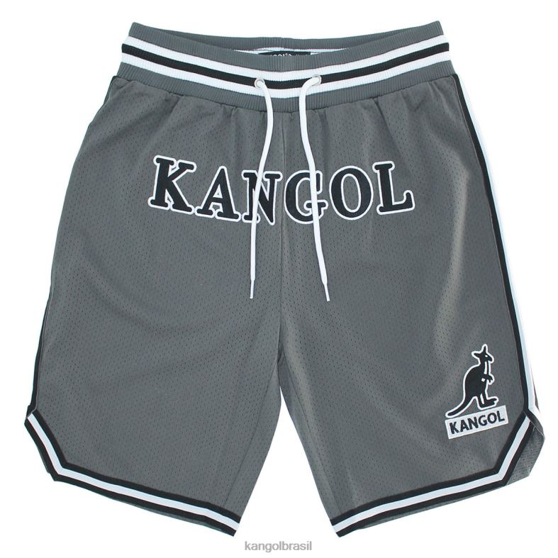 calças | Kangol unissex cinza calções de basquete do dia do jogo Z48801008