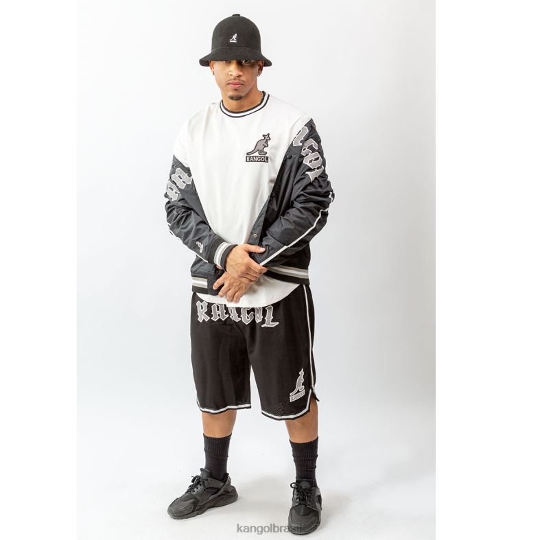 calças | Kangol unissex preto calções de basquete do dia do jogo Z48801007