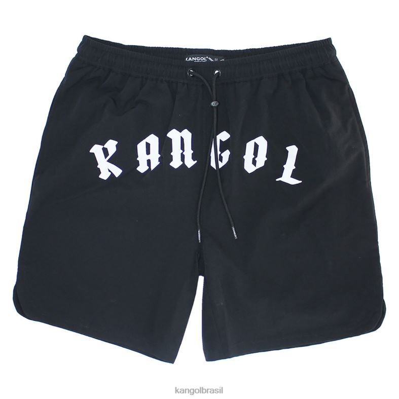 calças | Kangol unissex preto calção de banho gótico Z48801028