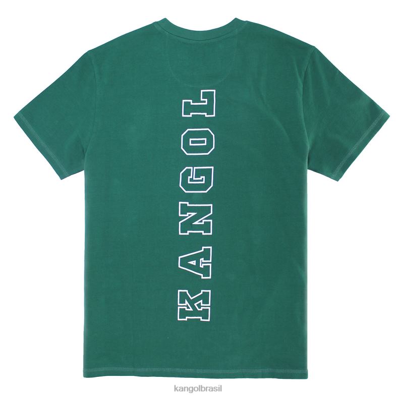 vestuário | Kangol homens verde escuro camiseta de tênis Z48801227