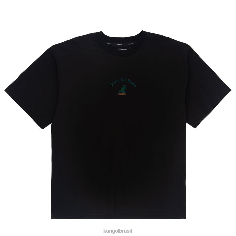 vestuário | Kangol unissex azeviche da camiseta de salto Z48801236