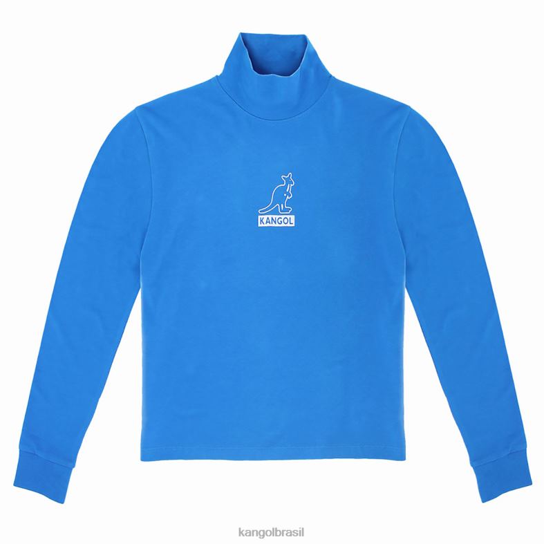 vestuário | Kangol unissex bandeirola índigo camiseta de manga longa foil Z48801213